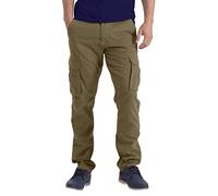 westAce Mens Straight-Fit Stretch Cargo Trousers Heavy Duty Easy Care Multi-Pockets 100% Cotton Hiking Work Safety Classic Essential Cargo Pants 32W-44W (Khaki, 34W / 32L)
