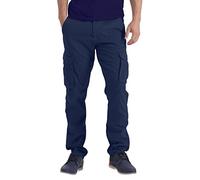 westAce Mens Straight-Fit Stretch Cargo Trousers Heavy Duty Easy Care Multi-Pockets 100% Cotton Hiking Work Safety Classic Essential Cargo Pants 32W-44W (Navy Blue, 36W / 32L)