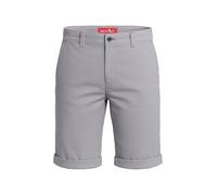westAce Mens Stretch Chino Shorts Summer Cotton Cargo Combat Casual Jeans Half Pant (32, Light Grey)