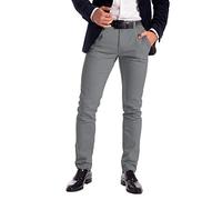 westAce Men's Stretch Chino Trousers - Slim Fit Cotton Spandex Jeans - Stylish, Comfortable Casual Wear - Mid Rise, Machine Washable, Occasions (Grey, 34 Waist x 34 Length)