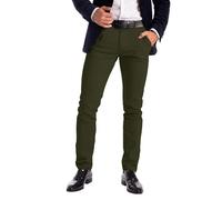 westAce Men's Stretch Chino Trousers - Slim Fit Cotton Spandex Jeans - Stylish, Comfortable Casual Wear - Mid Rise, Machine Washable, Occasions (Olive, 36 Waist x 30 Length)