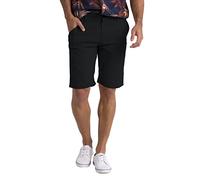 westAce Mens Summer Chino Shorts Slim-fit 9" Classic Cotton Casual Golf Beach Holiday Joggers Essential Half Pant All Waist Size 30W-40W (Black, 34W)
