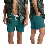 westAce Mens Swim Trunks Board Shorts 100% Polyester Quick Dry Hot Summer Beach Surfing Pool Essential Holiday Swimwear Aqua Blue Orange Swimming Shorts for Men S-XXL (Aqua, L)