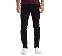 westAce New Mens Stretch Skinny Slim Fit Flex Jeans Pant Stretchable Denim 98% Cotton & 2% Stretch Trouser Black Indigo Blue 28-40 Waist (Waist 34" x Length 30" (34S), Black)