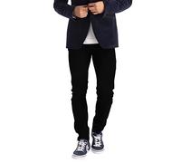 westAce New Mens Stretch Skinny Slim Fit Flex Jeans Pant Stretchable Denim 98% Cotton & 2% Stretch Trouser Black Indigo Blue 28-40 Waist (Waist 28" x Length 30" (28S), Black)