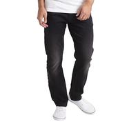 westAce New Men's Stretch Slim Fit Jeans Straight-Leg Classic Knit Denim Pants Comfortable Breathable Fabric | 5 Pockets Design (Knit Denim - Black, 32 Waist x 32 Length)