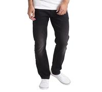 westAce New Mens Stretch Straight Leg Regular Fit Classic Basic Denim Jeans (Waist & Inseam, 33, 32, Black)