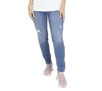 westAce Womens Jeans Skinny Stretch Trousers Slim Fit Mid Waist Supper Flex 5 Pockets Rise Pull On Straight Leg Cotton Smart Casual Ladies Denim Jeans Pants All Waist Size 08 to 20 (Light Blue, 14)