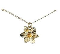 Westair Reproductions Ltd Yellow Daffodil Pendant Gold Plated Welsh Wales Souvenir Gift Bag Charm Necklace
