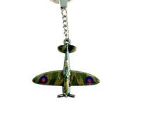 Westair Spitfire Double-Sided Key-Ring, Metal, Enamelled, with Silver Key Chain, Themed Collectible