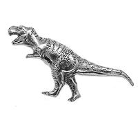 Westair Standing Tyrannosaurus Rex (T-Rex) Dinosaur Pin Badge, Grey