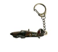 Westair Vintage RAF Hawker Hurricane Aircraft Keyring, 3D Metal Design, Military Collectible