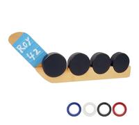 Westant Hockey Puck Display Case - 16.5" Wall Mount, Wooden Holder for 4 Pucks, Ideal Hockey Gift for Players and Fans, with Hockey Tape to Customize Your Name (4 Pucks)