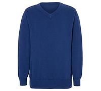 Westar Boys Girls Unisex Knitted School Jumper Sweatshirt Jumper V Neck School Ages 4-18 + Adult Size - 7 Colours Royal Blue
