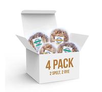 Westbourne Sourdough Bakery - 4 Fresh Loaves - One Day Delivery, Artisan Bread, Vegan Friendly, Hand Baked in UK - 650g (Mixed Pack - 2 Spelt, 2 Rye)