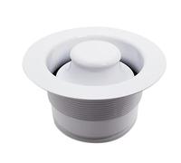 Westbrass D2105-50 3-1/2" EZ-Mount Brass Sink Waste Disposal Drain Flange and Stopper, 1-Pack, Powder Coat White