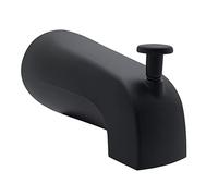 Westbrass E531D-1F-62 Diverter Tub Bathtub Spout, 5-1/4"-Front Front Connection, Matte Black