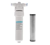 Westbrass F400 Sink in-line Filter Unit and Cartridge for Instant Hot or Pure Water Dispenser faucets, Carbon Block, White
