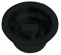 Westbrass R2082-62 3-1/2" Extra-Deep Collar Kitchen Sink Waste Disposal Flange & Stopper InSinkErator Style, Matte Black