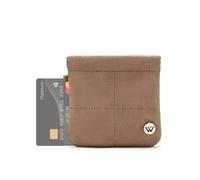 WESTBRONCO Mini Suede Coin Purse Small Makeup Bag for Purse, Magnetic Snap Coin Pouch, Card Purse Lipstick Holder Travel Case, Brown