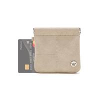 WESTBRONCO Mini Suede Coin Purse Small Makeup Bag for Purse, Magnetic Snap Coin Pouch, Card Purse Lipstick Holder Travel Case, Apricot