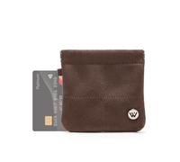 WESTBRONCO Mini Suede Coin Purse Small Makeup Bag for Purse, Magnetic Snap Coin Pouch, Card Purse Lipstick Holder Travel Case, Choco
