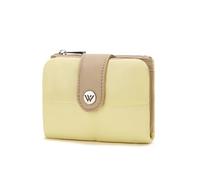 WESTBRONCO Puffer Small Wallet for Women RFID Blocking Card Holder Wallets, Womens Bifold Wallet with Zipper Coin Pocket, Light Yellow and Khaki, S, Modern