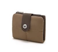 WESTBRONCO Puffer Small Wallet for Women RFID Blocking Card Holder Wallets, Womens Bifold Wallet with Zipper Coin Pocket, Brown and Coffee