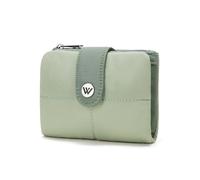 WESTBRONCO Puffer Small Wallet for Women RFID Blocking Card Holder Wallets, Womens Bifold Wallet with Zipper Coin Pocket, Green and Dark Green, S, Modern