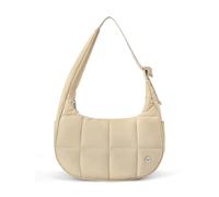 WESTBRONCO Small Puffer Crescent Shoulder Bag for Women, Nylon Quilted Shoulder Purses, Puffy Handbags with Adjustable Strap, Khaki, Small