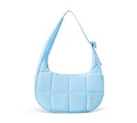 WESTBRONCO Small Puffer Crescent Shoulder Bag for Women, Nylon Quilted Shoulder Purses, Puffy Handbags with Adjustable Strap, Blue
