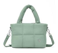 WESTBRONCO Small Puffer Crossbody Bags for Women Mini Tote Bag, Puffy Nylon Shoulder Purse, Womens Quilted Handbags, Green, S, Compact, Contemporary