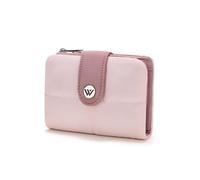 WESTBRONCO Small Wallets for Women Nylon Quilted Wallet, Pink and Dark Pink