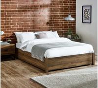 Marston - Double - Platform Bed - Oak- Wooden - 4ft6 - Happy Beds