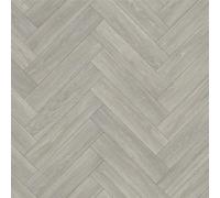 Westbury 916L Light Grey Oak Wood Herringbone Effect My-Style Vinyl Flooring | - 2m x 1m (6ft6" x 3ft3")