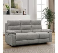 Westbury Grey Fabric 3 Seater Power Recliner Sofa