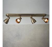westbury led 4 lights plate spotlight in antique brass