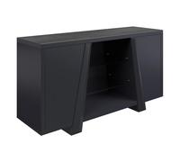 westbury matt grey ceramic top sideboard with wooden base