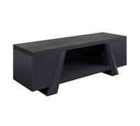 westbury matt grey ceramic top tv stand with wooden base