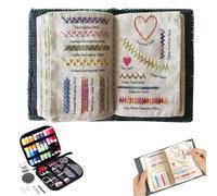 WestCamel DIY Stitch Embroidery Books,Embroidery Stitch Book Kit,Mini Sewing Kit,Creative Embroidery Stitch Sampler Kit Book for Beginners and Craft Lovers (1PC)