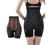 WestCamel PEARLMOON Ice silk Ion-Fiber Repair Shaping Shorts,Firming Shapewear,Instantlyimprove body shape,Elastic High Waist Body Shaper, Abdominal Control Butt Lifter Underwear (Black, XL)