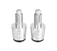 WestCH 7/8" 22mm Motorcycle Handlebar Grips End Handle Bar Cap Ends Plug For FJR 1300 FJR1300 Touring FJR1300A ABS 2003-2018 2017(Silver-black)