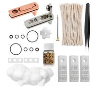 WestCH Accessories for Zippo Fluid Lighter, 100 Flints, 50 Wicks, 2 Metal Seal Replacement Repair Part Package for Petrol Lighters, Universal Lighter Accessory Set for Petrol Lighter