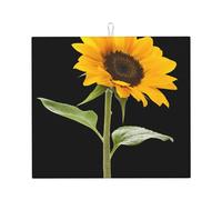 WESTCH Bloom Sunflower Kitchen Drying Mat Dish Drying Mat Functional Absorbent Drying Mat – Ideal Kitchen Companion For Chefs Households And Campers – Protective Eco-Friendly