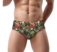 WESTCH Bright Mushrooms Art Men'S Triangle Briefs - Comfortable Fit, Breathable Fabric, Stylish Design, Everyday Wear, Triangle Shape, Elastic Waistband, Men'S Lingerie Black