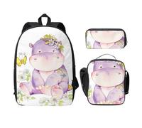 WESTCH Butterfly 17in Bag + Pencil Case + Lunch Bag Combination - Versatile Storage Organizer for Learning Supplies