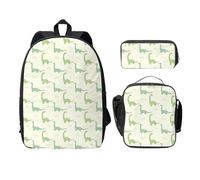 WESTCH Dinosaur 17in Bag + Pencil Case + Lunch Bag Combination - Versatile Storage Organizer for Learning Supplies