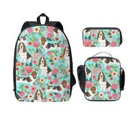WESTCH Funny Dog 17in Bag + Pencil Case + Lunch Bag Combination - Versatile Storage Organizer for Learning Supplies