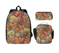WESTCH Funny Sloths 17in Bag + Pencil Case + Lunch Bag Combination - Versatile Storage Organizer for Learning Supplies