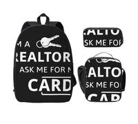 WESTCH I'm A Realtor Ask Me 17in Bag + Pencil Case + Lunch Bag Combination - Versatile Storage Organizer for Learning Supplies